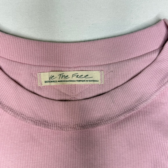 NWT Free People We The Free Kate Ribbed Stretch Tank Top Sleeveless Pink XS - Picture 3 of 8